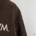 Louis Vuitton Runway Style Brown Fleece Zip-Up Varsity Jacket #A69164