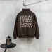 Louis Vuitton Runway Style Brown Fleece Zip-Up Varsity Jacket #A69164
