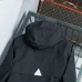 Moncler Embossed‑Logo Hooded Full‑Zip Windbreaker Jacket, Black #A68460