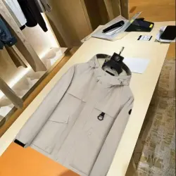 Moncler Graphic‑Logo Hooded Full‑Zip Utility Jacket, Cream White #A68461