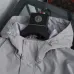 Moncler Graphic‑Logo Hooded Full‑Zip Utility Jacket, Light Gray #A68462