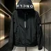 Moncler Hooded Full‑Zip Windbreaker Jacket, Black #A68449