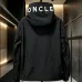 Moncler Hooded Full‑Zip Windbreaker Jacket, Black #A68449