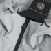 Moncler Letter‑Print Hooded Full‑Zip Windbreaker Jacket, Cream White #A68465