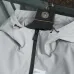 Moncler Letter‑Print Hooded Full‑Zip Windbreaker Jacket, Cream White #A68465