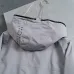 Moncler Letter‑Print Hooded Full‑Zip Windbreaker Jacket, Light Gray #A68464