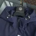 Moncler Letter‑Print Hooded Full‑Zip Windbreaker Jacket, Navy Blue #A68467