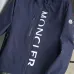 Moncler Letter‑Print Hooded Full‑Zip Windbreaker Jacket, Navy Blue #A68467