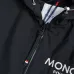 Moncler Printed‑Logo Hooded Full‑Zip Windbreaker Jacket, Black #A68458