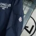 Moncler Printed‑Logo Hooded Full‑Zip Windbreaker Jacket, Navy #A68459