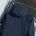 Moncler Printed‑Logo Hooded Full‑Zip Windbreaker Jacket, Navy #A68459