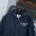Moncler Printed‑Logo Hooded Full‑Zip Windbreaker Jacket, Navy #A68459