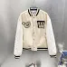 Off-White Black Wool White Sleeve Crocodile Embroidery Varsity Jacket #A69177