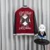 Off-White Runway Burgundy Cross Logo Embroidery Varsity Jacket #A69178