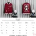 Off-White Runway Burgundy Cross Logo Embroidery Varsity Jacket #A69178