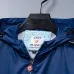 Casablanca Men Gradient Hooded Zip‑Up Jacket | Blue‑White‑Red Gradient #A68147