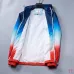 Casablanca Men Gradient Hooded Zip‑Up Jacket | Blue‑White‑Red Gradient #A68147