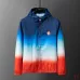 Casablanca Men Gradient Hooded Zip‑Up Jacket | Blue‑White‑Red Gradient #A68147