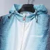 Casablanca Men Gradient Print Hooded Zip‑Up Jacket | Blue Gradient #A68141