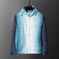 Casablanca Men Gradient Print Hooded Zip‑Up Jacket | Blue Gradient #A68141