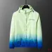 Casablanca Men Gradient Print Hooded Zip‑Up Jacket | Green‑Blue Gradient #A68142