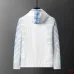 Casablanca Men Printed Hooded Zip‑Up Jacket | White‑Blue Print #A68143