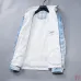Casablanca Men Printed Hooded Zip‑Up Jacket | White‑Blue Print #A68143