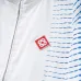 Casablanca Men Printed Hooded Zip‑Up Jacket | White‑Blue Print #A68143