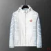 Casablanca Men Printed Hooded Zip‑Up Jacket | White‑Blue Print #A68143