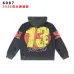 Godspeed Distressed 13 Graphic Zip‑Up Hoodie Streetwear Jacket Black #A67859