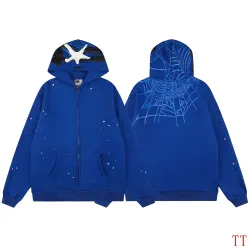 Spider‑5 Men Fleece‑Lined Zip‑Up Hooded Jacket, Royal Blue #A68155