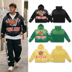 Valley Dreams Sun Graphic Zip‑Up Hoodie, 3 Colors #A68057
