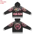 Valley High 14 Dreams Letter Print Zip‑Up Hoodie Street Jacket Black #A67863