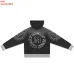 Valley High 14 Dreams Letter Print Zip‑Up Hoodie Street Jacket Black #A67863