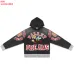 Valley High 14 Dreams Letter Print Zip‑Up Hoodie Street Jacket Black #A67863