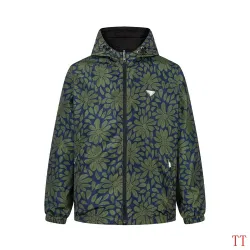 Prada 26SS Reversible Floral Print Hooded Wind Jacket #A69035