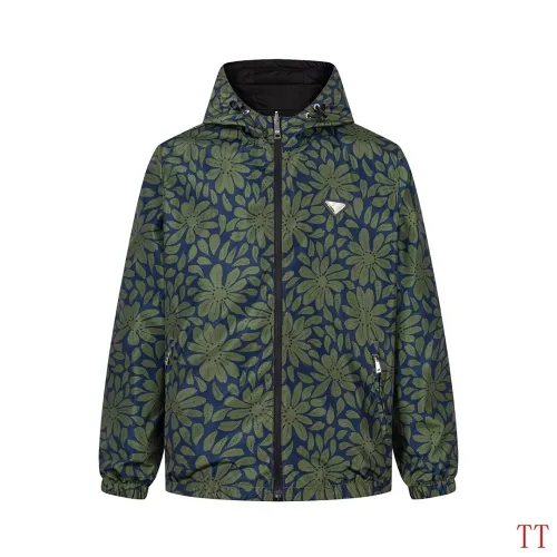 Prada 26SS Reversible Floral Print Hooded Wind Jacket #A69035