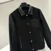 Prada Dark Style Varsity Baseball Jacket, Black Leather & Wool Blend #A69037