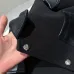 Prada Dark Style Varsity Baseball Jacket, Black Leather & Wool Blend #A69037