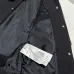Prada Dark Style Varsity Baseball Jacket, Black Leather & Wool Blend #A69037