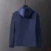 Prada Hooded Windbreaker Jacket Men Casual Zip‑Up Outerwear, Black, Navy Blue #A68166