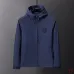 Prada Hooded Windbreaker Jacket Men Casual Zip‑Up Outerwear, Black, Navy Blue #A68166