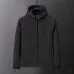 Prada Hooded Windbreaker Jacket Men Casual Zip‑Up Outerwear, Black, Navy Blue #A68166