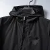 Prada Hooded Windbreaker Jacket Men Casual Zip‑Up Outerwear, Black, Navy Blue #A68166