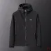 Prada Hooded Zip‑Up Windbreaker Jacket Men Casual Outerwear, Black, Navy Blue, Army Green #A68169