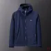 Prada Hooded Zip‑Up Windbreaker Jacket Men Casual Outerwear, Black, Navy Blue, Army Green #A68169