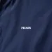 Prada Hooded Zip‑Up Windbreaker Jacket Men Casual Outerwear, Black, Navy Blue, Army Green #A68169