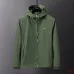 Prada Hooded Zip‑Up Windbreaker Jacket Men Casual Outerwear, Black, Navy Blue, Army Green #A68169