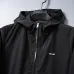 Prada Hooded Zip‑Up Windbreaker Jacket Men Casual Outerwear, Black, Navy Blue, Army Green #A68169