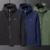 Prada Hooded Zip‑Up Windbreaker Jacket Men Casual Outerwear, Black, Navy Blue, Army Green #A68169